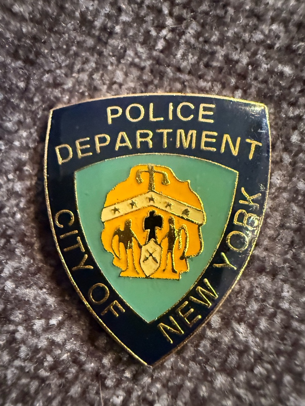 City of New York Police Department Enamel Pin - Black & Green
